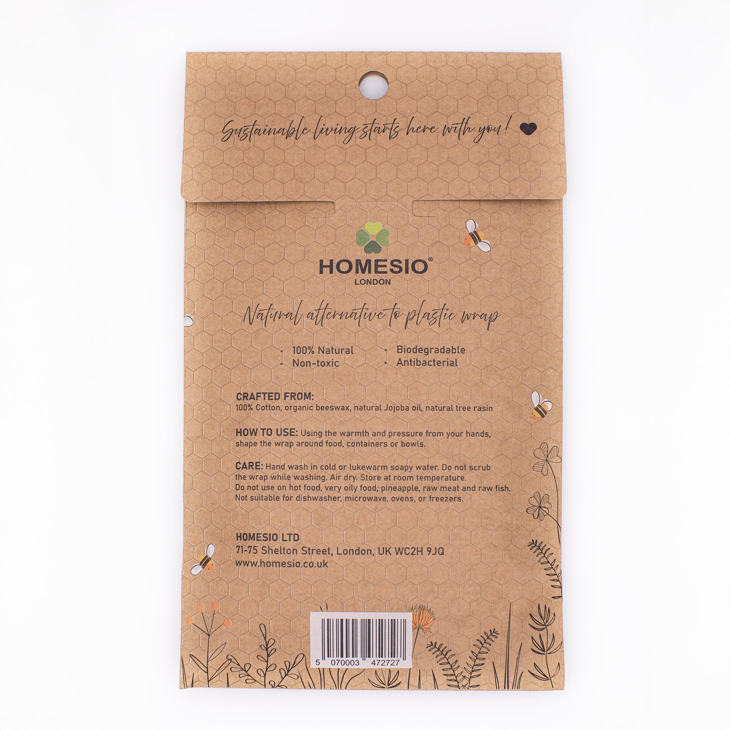 HOMESIO Beeswax BOWL COVERS (Pack of 3)